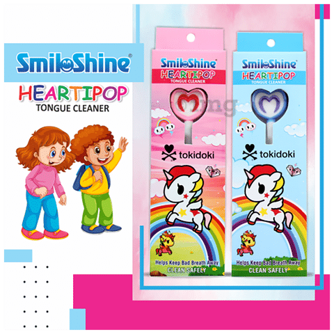 Smiloshine Heartipop Tongue Cleaner for Kids Buy box of 1.0