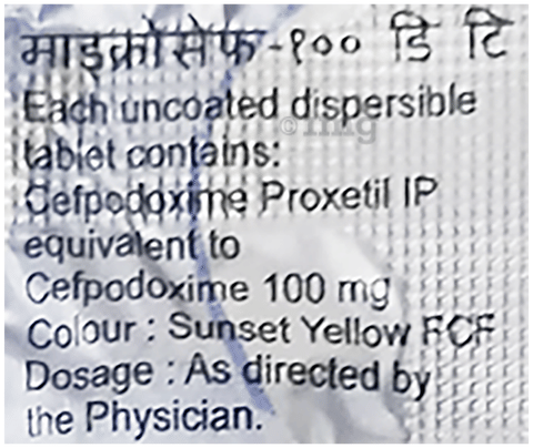 Microcef 100mg Tablet DT image Microcef 100mg Tablet DT image