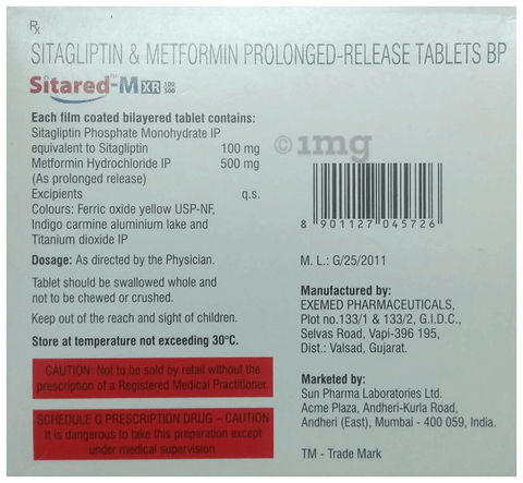 Sitared-M XR100/500 Tablet image Sitared-M XR100/500 Tablet image