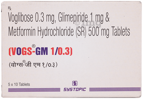 Vogs GM 1mg/500mg/0.3mg Tablet
