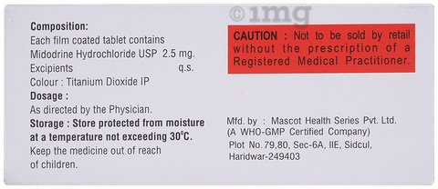 Hypodrin 2.5 Tablet image Hypodrin 2.5 Tablet image