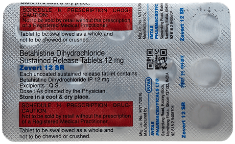 Zevert 12 SR Tablet image