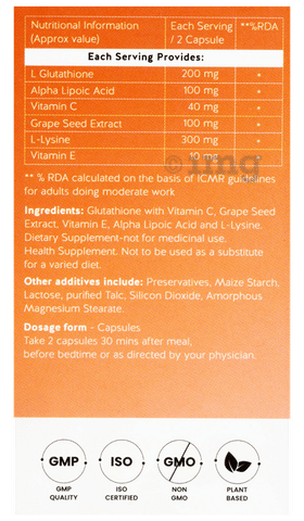 Vesca Glutathione Vegetarian Capsule: Buy box of 60.0 vegicaps at best  price in India