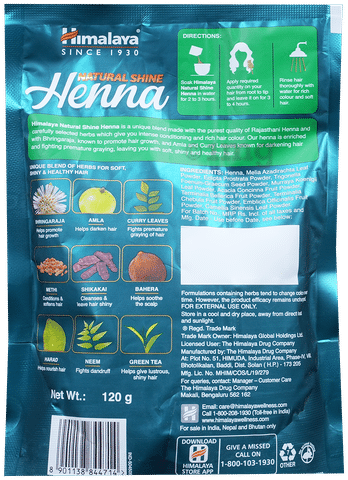 Buy Himalaya Natural Shine Henna, 120G Online at Low Prices in India -  Amazon.in