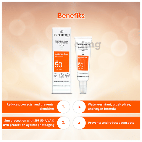 Sophieskin AntiManchas Whitening Facial Cream SPF 50: Buy tube of