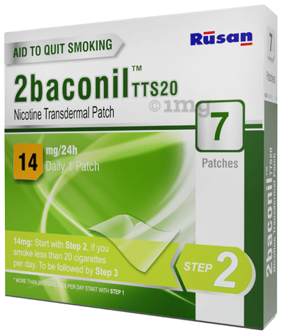 2baconil TTS20 Nicotine Transdermal Patch 14mg/24h | (Step 2) | Helps to Quit Smoking image