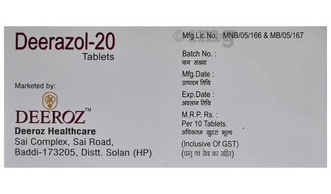 Deerazol 20 Tablet image