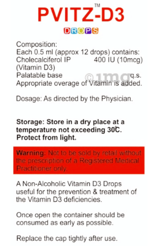 Pvitz-D3 Oral Drops Mango image