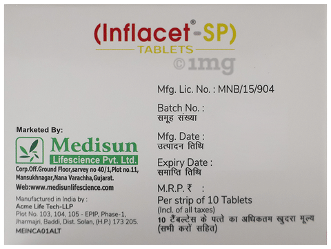 इन्फ्लासेट-एसपी टैबलेट image