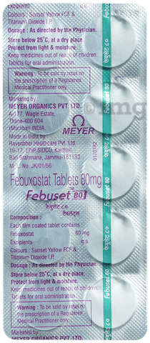 Febuset 80 Tablet image Febuset 80 Tablet image