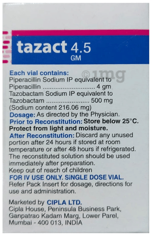 Tazact 4.5gm Injection image