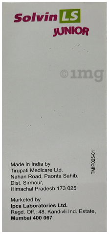 सॉल्विन एलएस जूनियर सिरप image