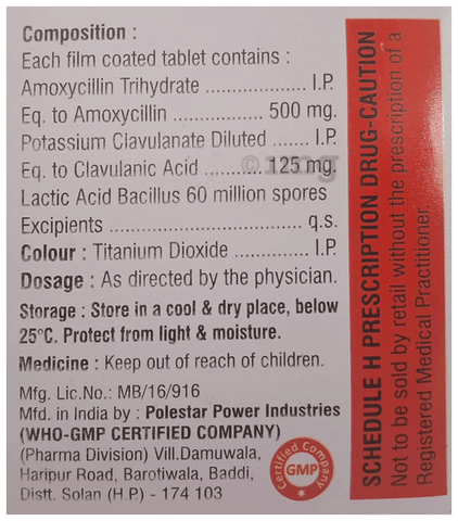 Oligold-CV 625 Tablet