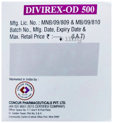 Divirex-OD 500 Tablet image Divirex-OD 500 Tablet image