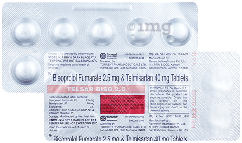 Telsar Biso 2.5mg/40mg Tablet image