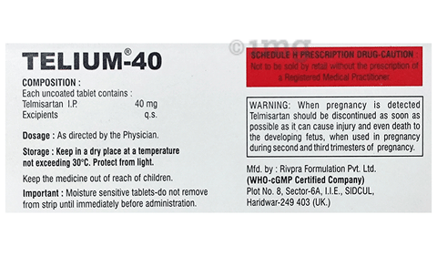 Telium 40mg Tablet image