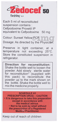 Zedocef 50mg Syrup image