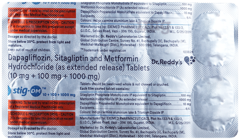 Stig DM 10mg/1000mg/100mg Tablet