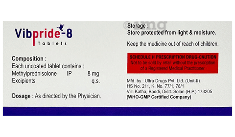 Vibpride 8mg Tablet image