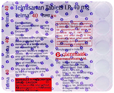 Telma 40 Tablet image