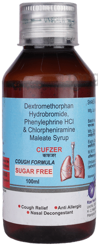 Cufzer 2mg/10mg Syrup Sugar Free