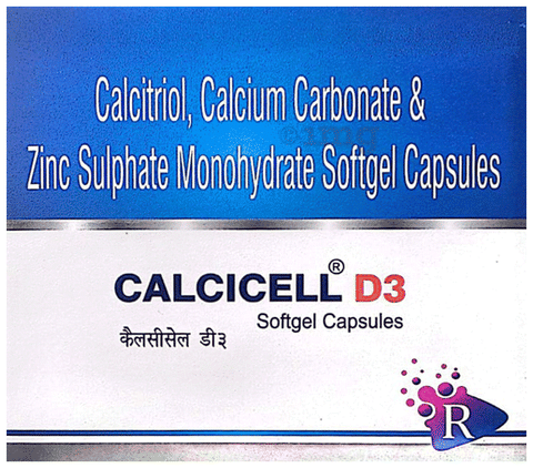 Calcicell D3 Softgel Capsule image Calcicell D3 Softgel Capsule image
