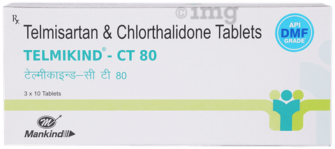 Telmikind CT 80mg/12.5mg Tablet