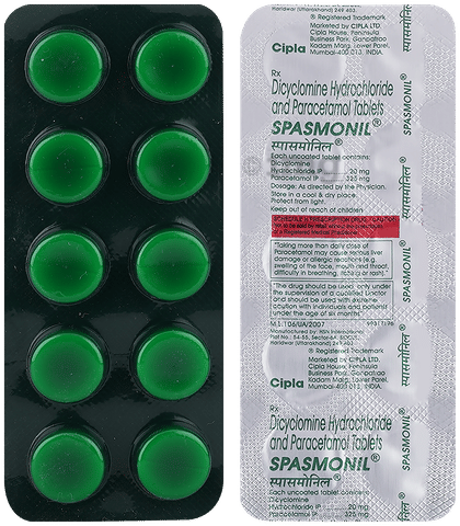 Spasmonil 20mg/325mg Tablet image