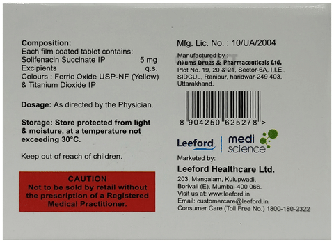 Solfinorm 5mg Tablet image