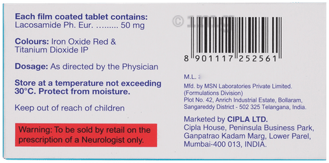 Lacopsy 50mg Tablet image