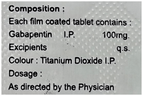 Gapitas 100 Tablet image