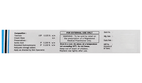 Tretin 0.025% Cream image Tretin 0.025% Cream image