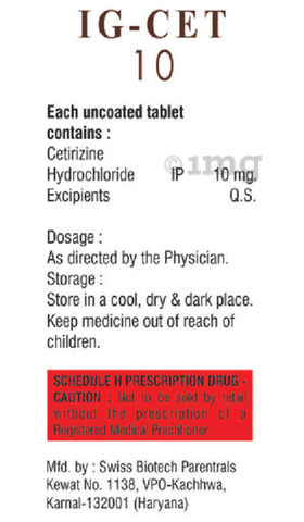IG-Cet 10 Tablet image IG-Cet 10 Tablet image