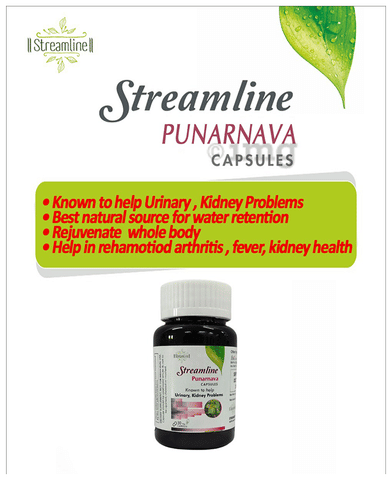 Streamline Punarnava Veg Capsule image Streamline Punarnava Veg Capsule image