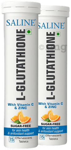 Saline L-Glutathione with Vitamin C & Zinc Effervscent Tablet (15 Each)  Sugar Free