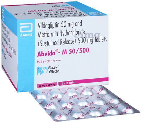 Abvida-M 50/500 Eazy Glide Tablet SR 1