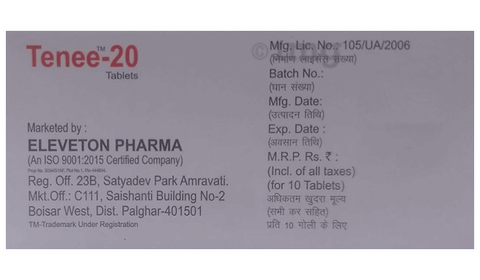 Tenee 20 Tablet image Tenee 20 Tablet image