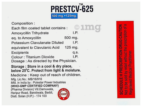Prestcv 625 Tablet image Prestcv 625 Tablet image