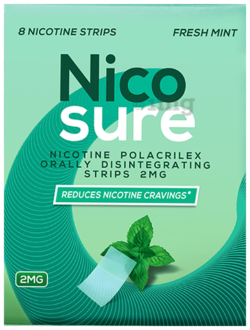 Nicosure 2mg Nicotine Polacrilex Orally Disintegrating Strips Fresh Mint Sugar Free