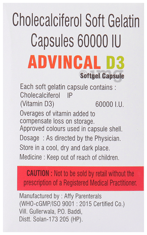 Advincal D3 Softgel Capsule