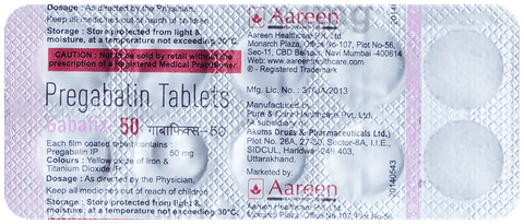 Gabafix 50 Tablet image Gabafix 50 Tablet image