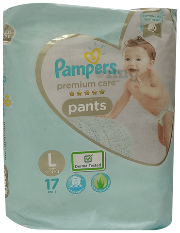 Pampers Premium Care Pants Baby Diapers Large size 17 Count