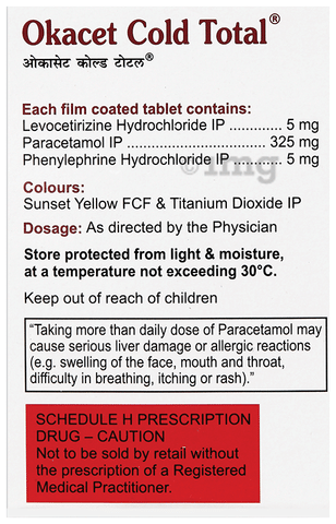 Okacet Cold Total Tablet image