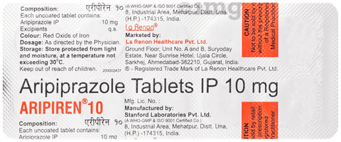 Aripiren 10mg Tablet image