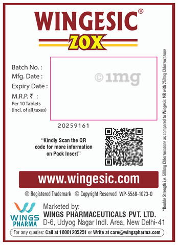 Wingesic Zox Tablet image Wingesic Zox Tablet image