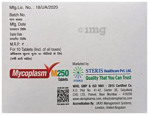 Mycoplasm M 250 Tablet image Mycoplasm M 250 Tablet image