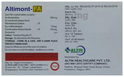 Altimont-FA Tablet SR image Altimont-FA Tablet SR image