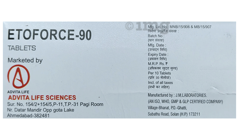 Etoforce 90 Tablet image Etoforce 90 Tablet image