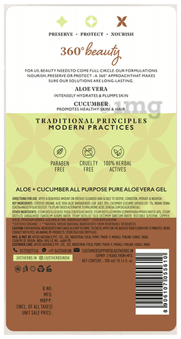 Just herbs aloe vera gel on sale