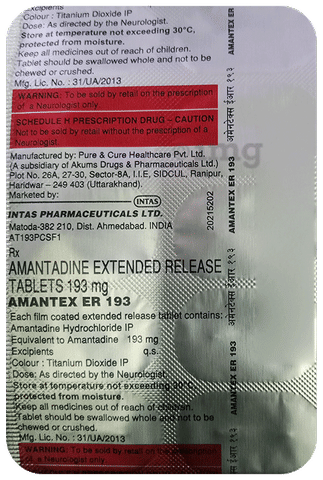 Amantex 193mg Tablet ER image